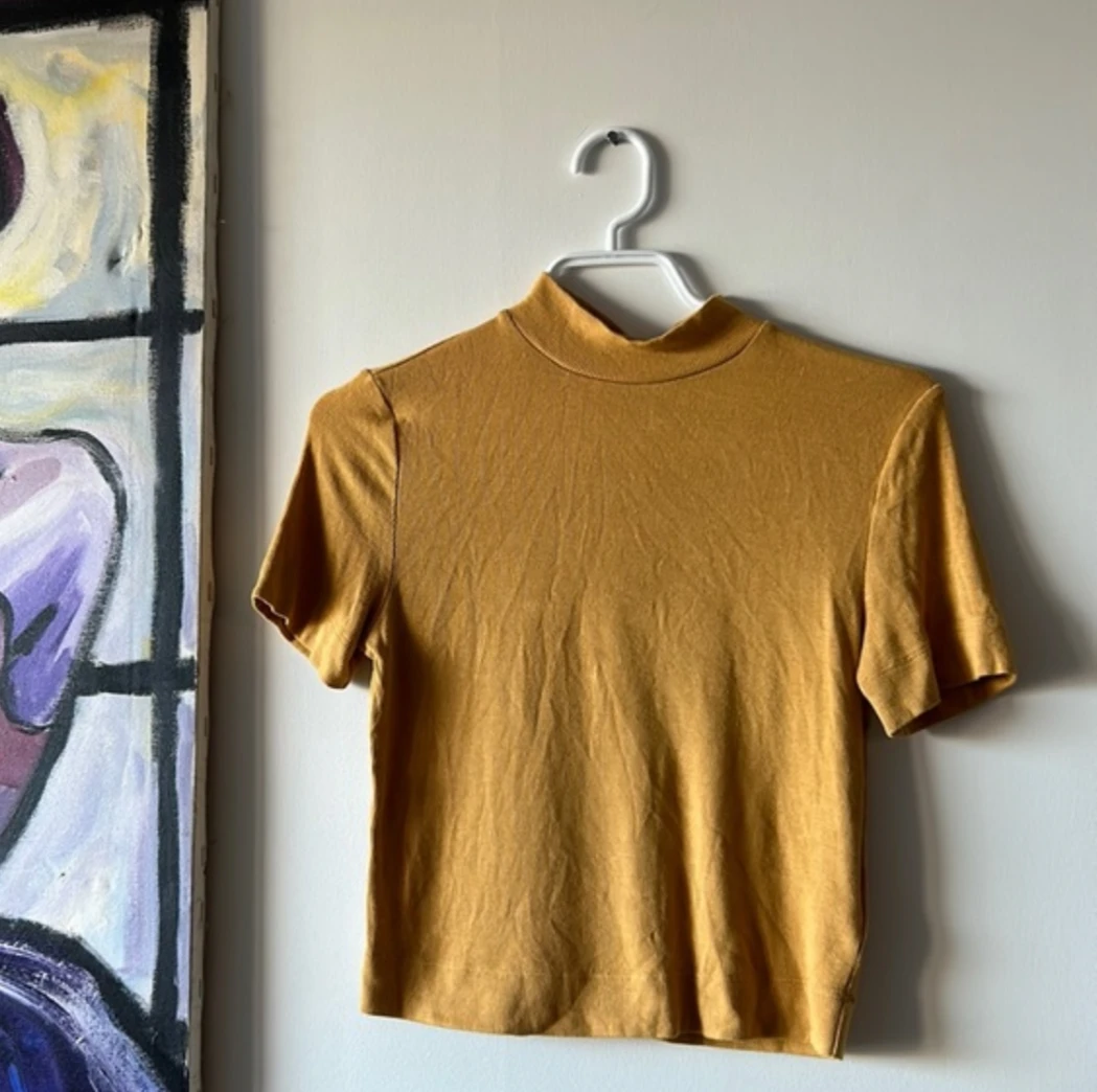 Babaton short sleeve mock turtle neck Small