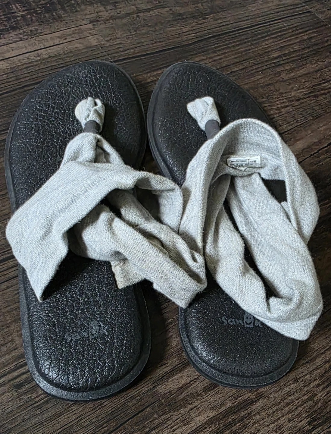 Sanuk Yoga 2 Sling Sandals grey and black ladies size 8 - photo 5