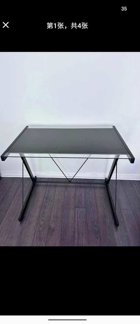 Black Glass Top Desk