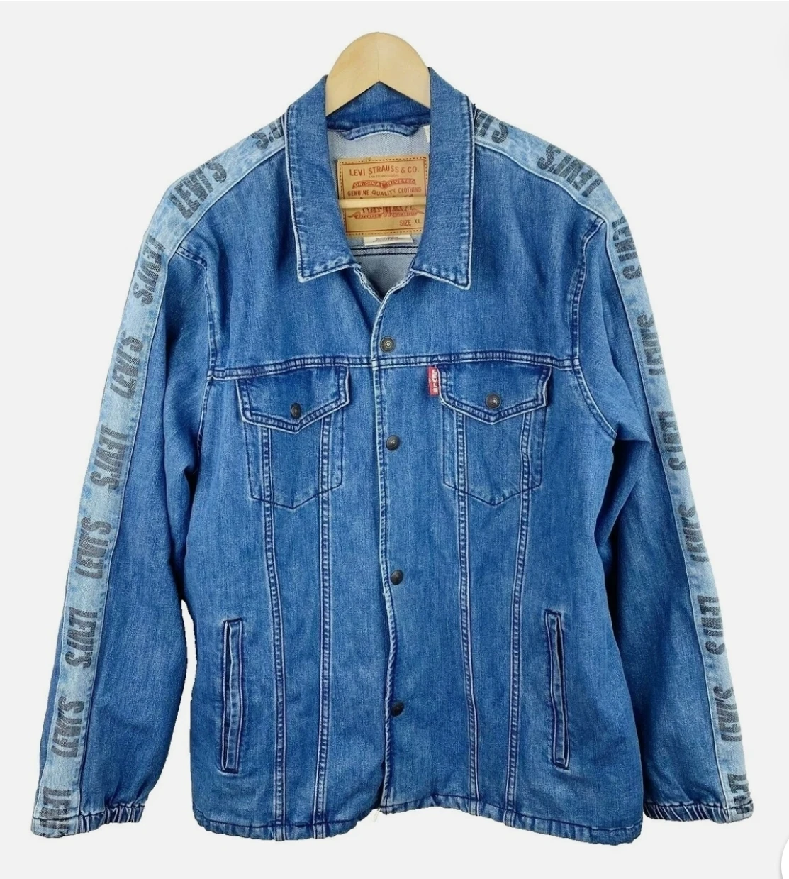 Levi Strauss & Co. Denim Jacket with Logo Sleeves