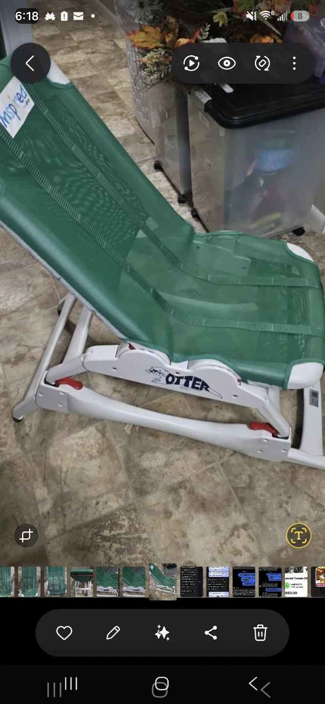 Otter shower chair for kids