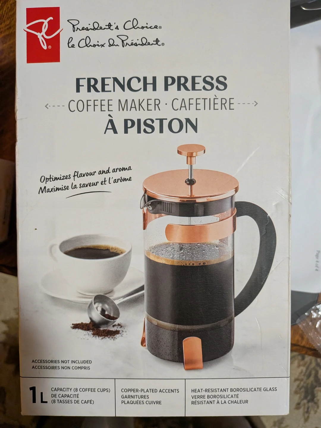 President's Choice French Press Coffee Maker - 1L