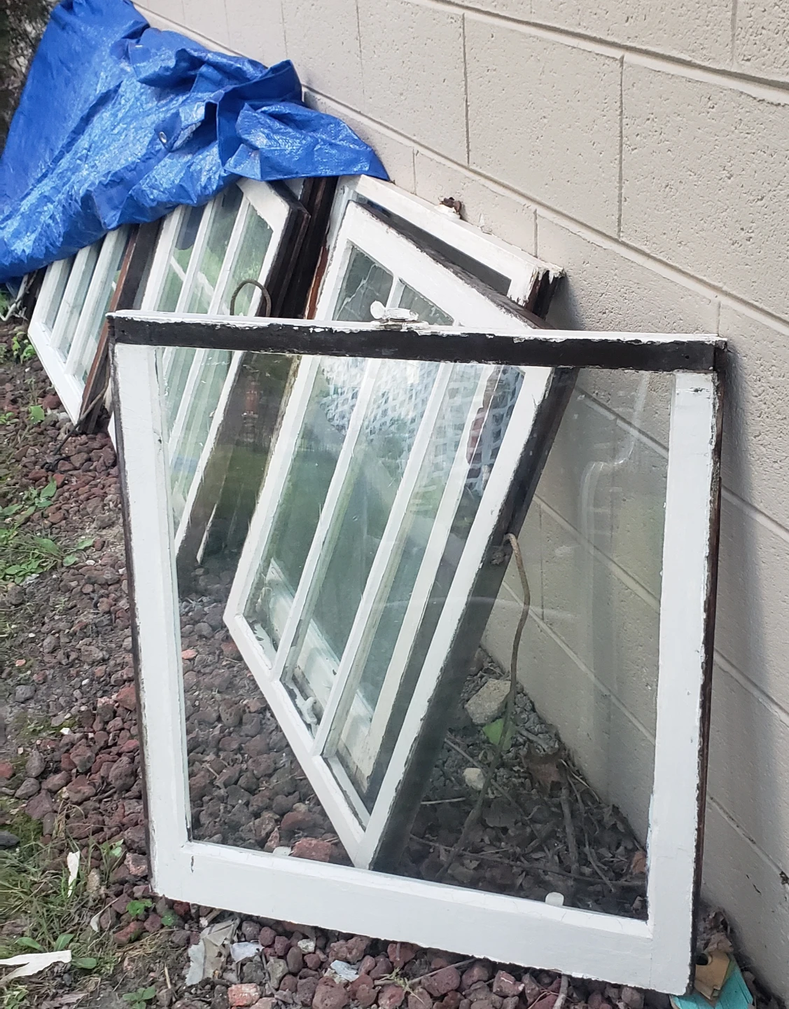 Old windows wood sash 30x28x2" - photo 4