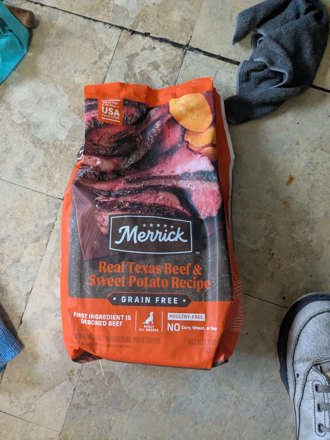 Merrick Real Texas Beef & Sweet Potato Recipe Dog Food 4 LB