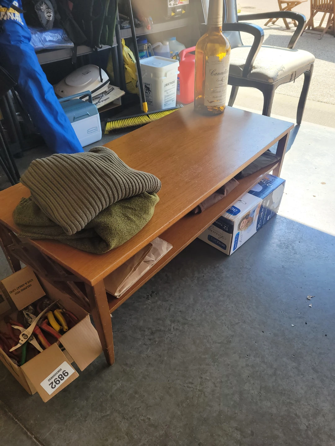 Wooden MCM Coffee Table with Storage Shelf