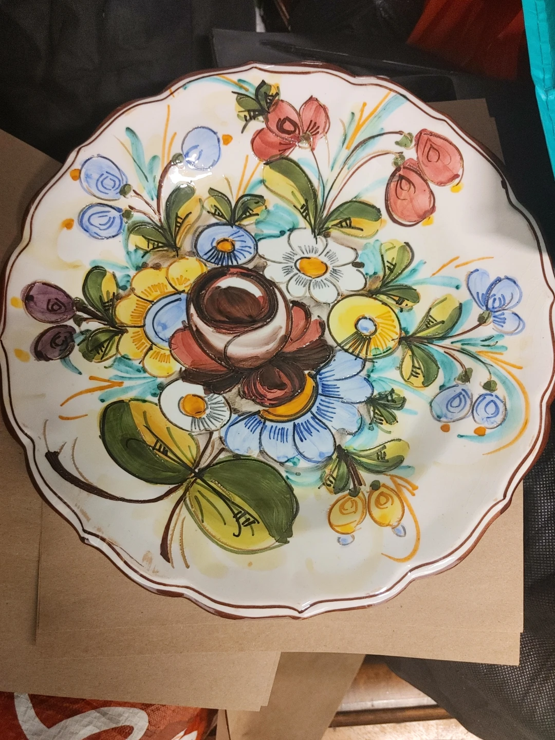 Hand-Painted Ceramic Decorative Plate - photo 3