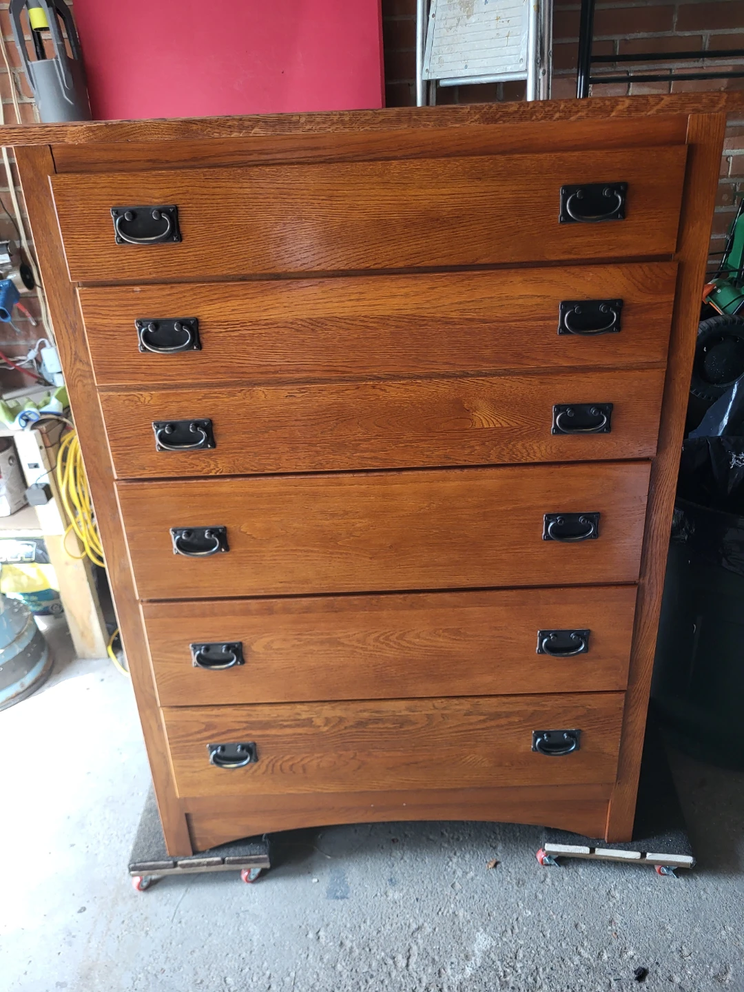 VAUGHAN BASSETT Mission Oak Highboy Dresser - photo 4