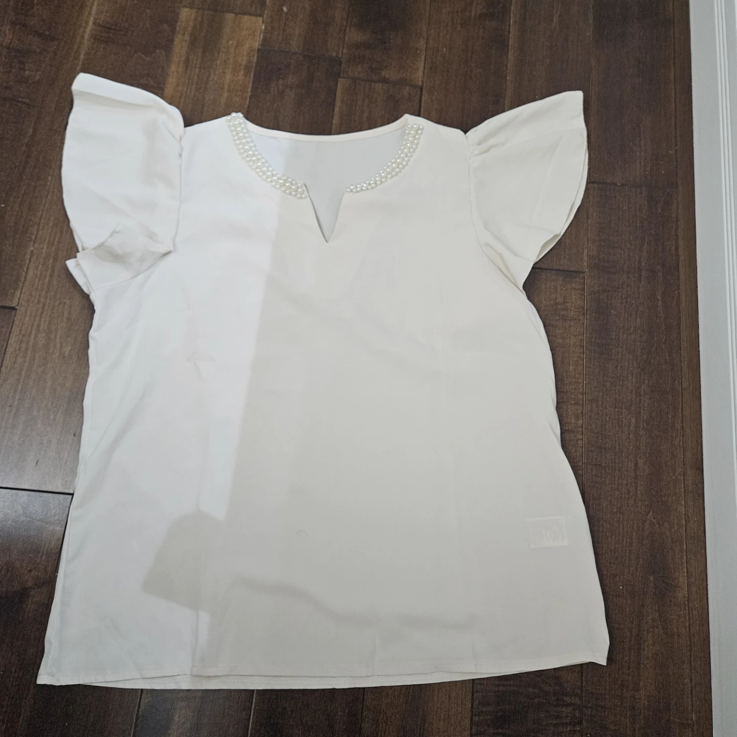 Brand new Cream Blouse with Pearl Embellishment - photo 2