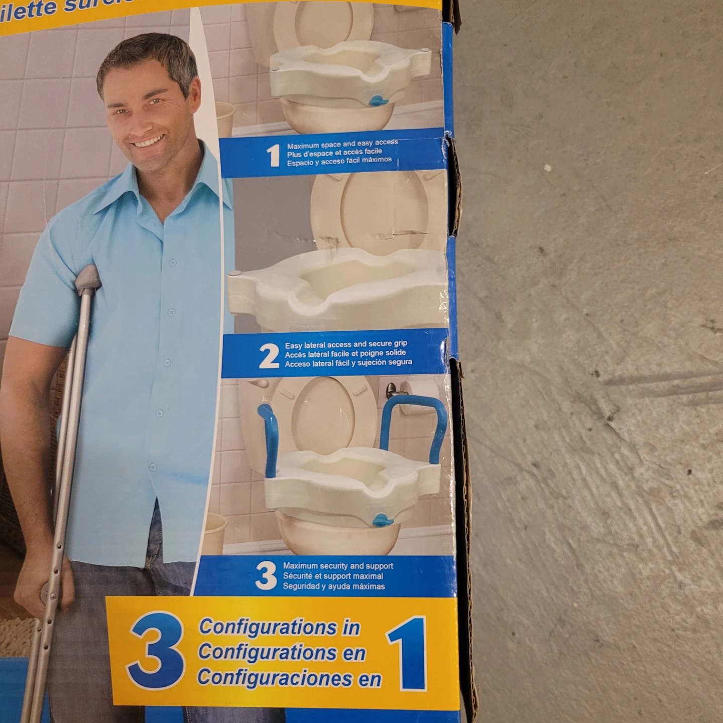 AquaSense Raised Toilet Seat with Handles - photo 2
