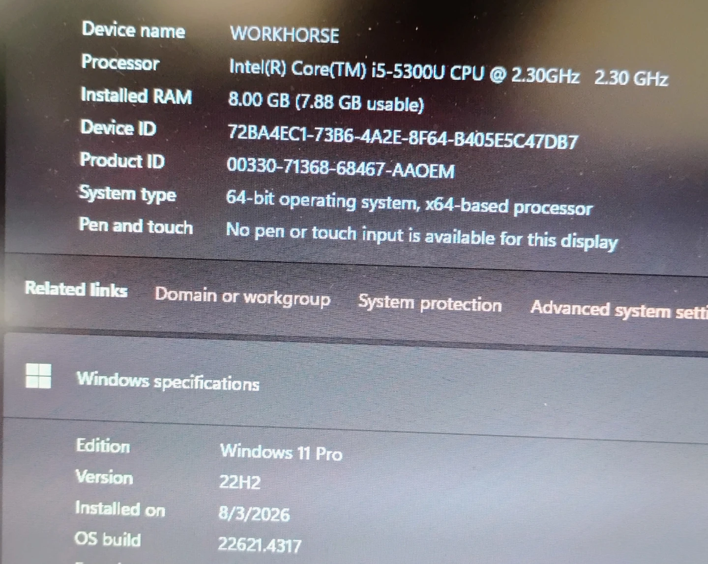 Windows 11 laptop Lenovo ThinkPad T450 with charger - photo 2