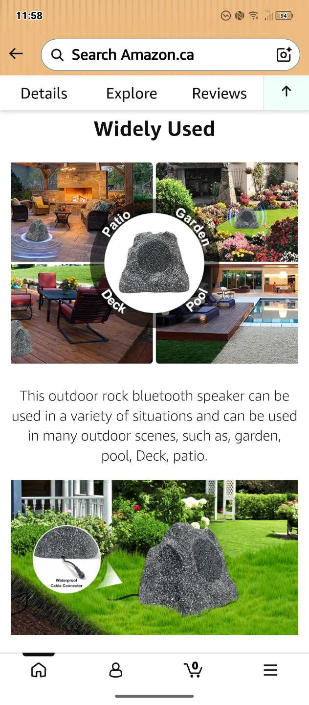 Herdio 8" Outdoor Rock Bluetooth Speakers (1 Pair) - photo 3