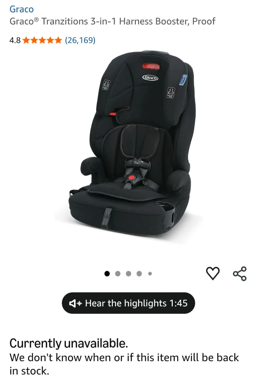 Car seat black and booster seat all in one