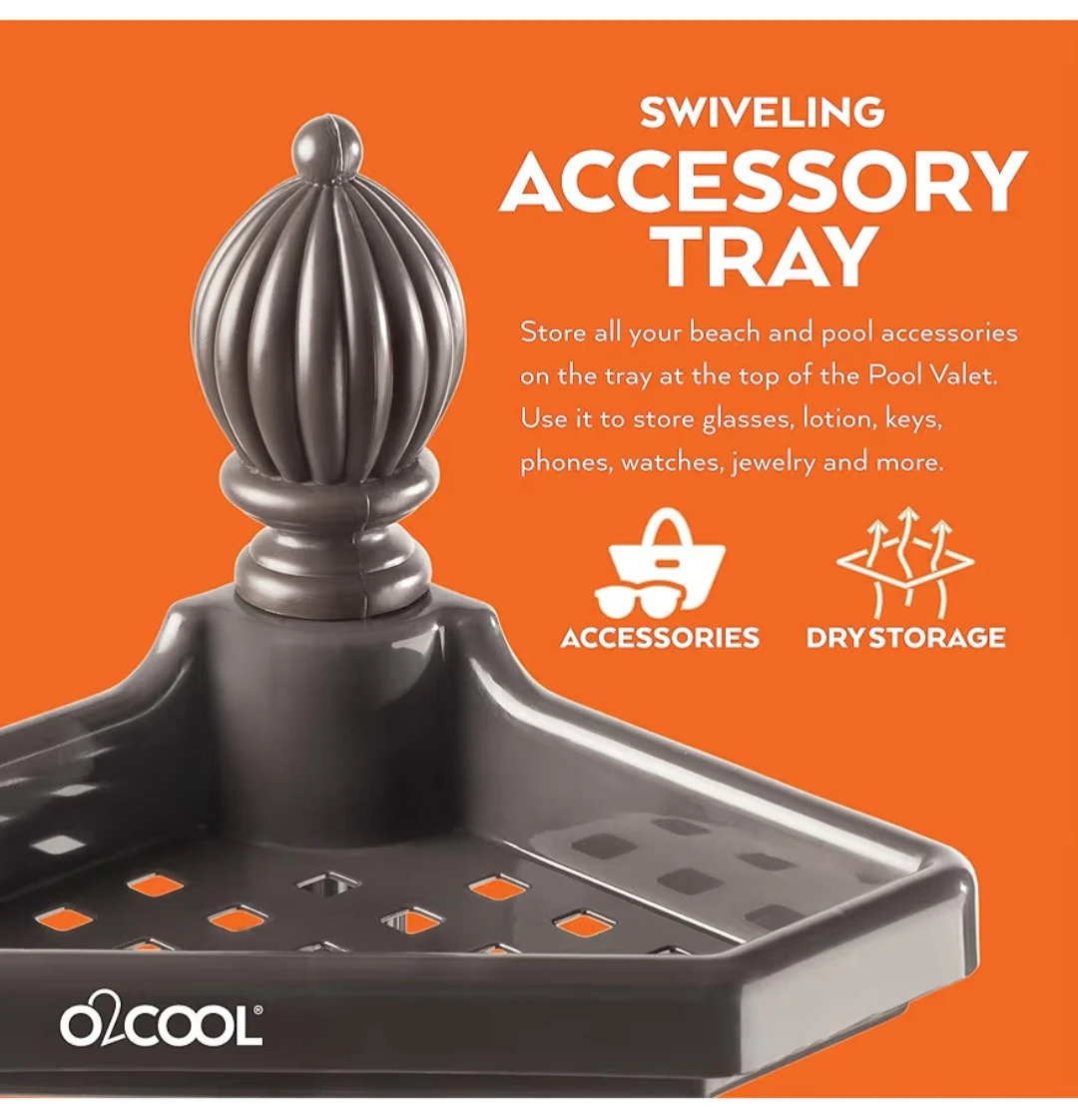 O2Cool Pool Valet with Swiveling Accessory Tray - photo 5