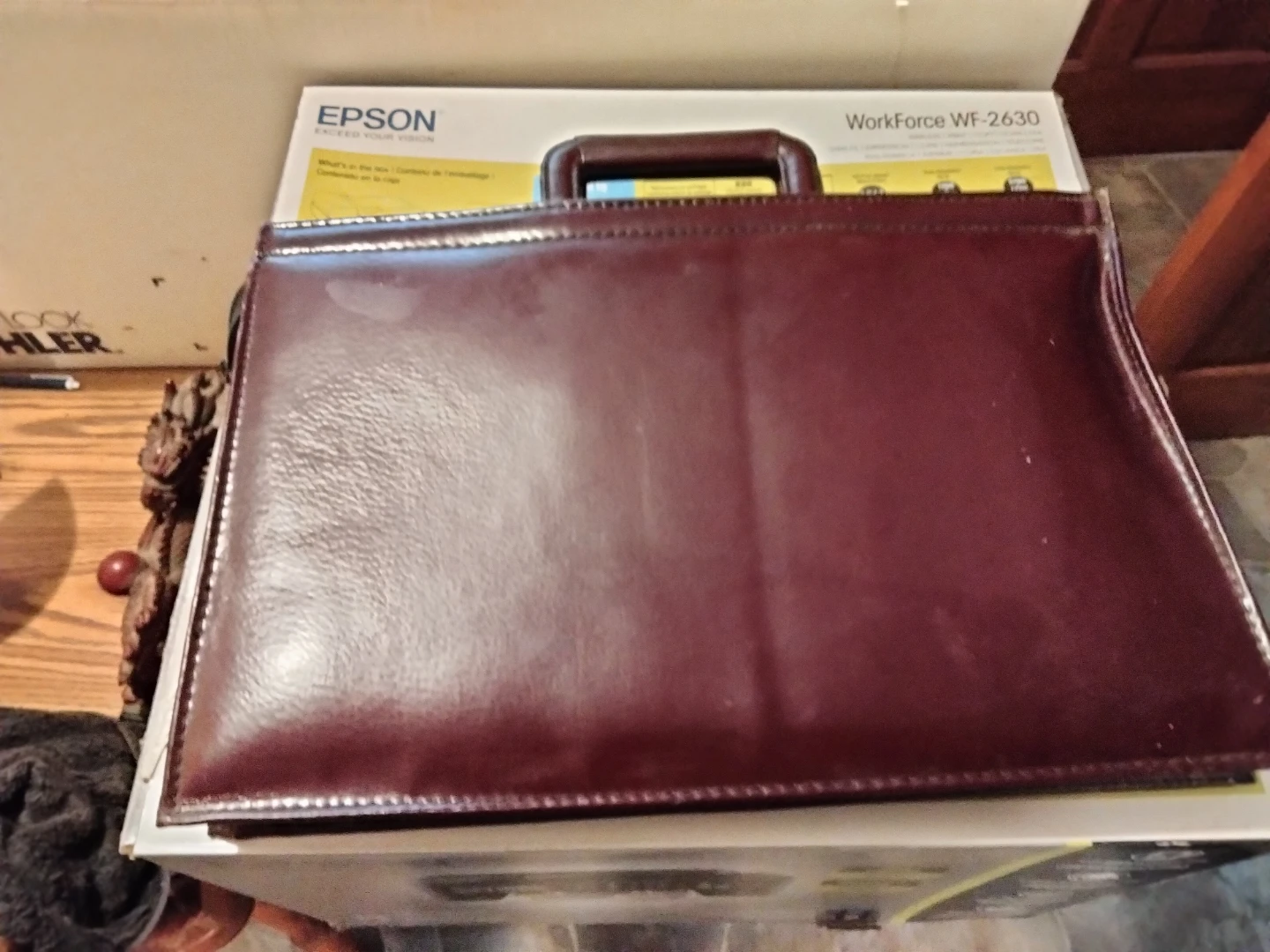 Brown Leather like Briefcase - photo 2