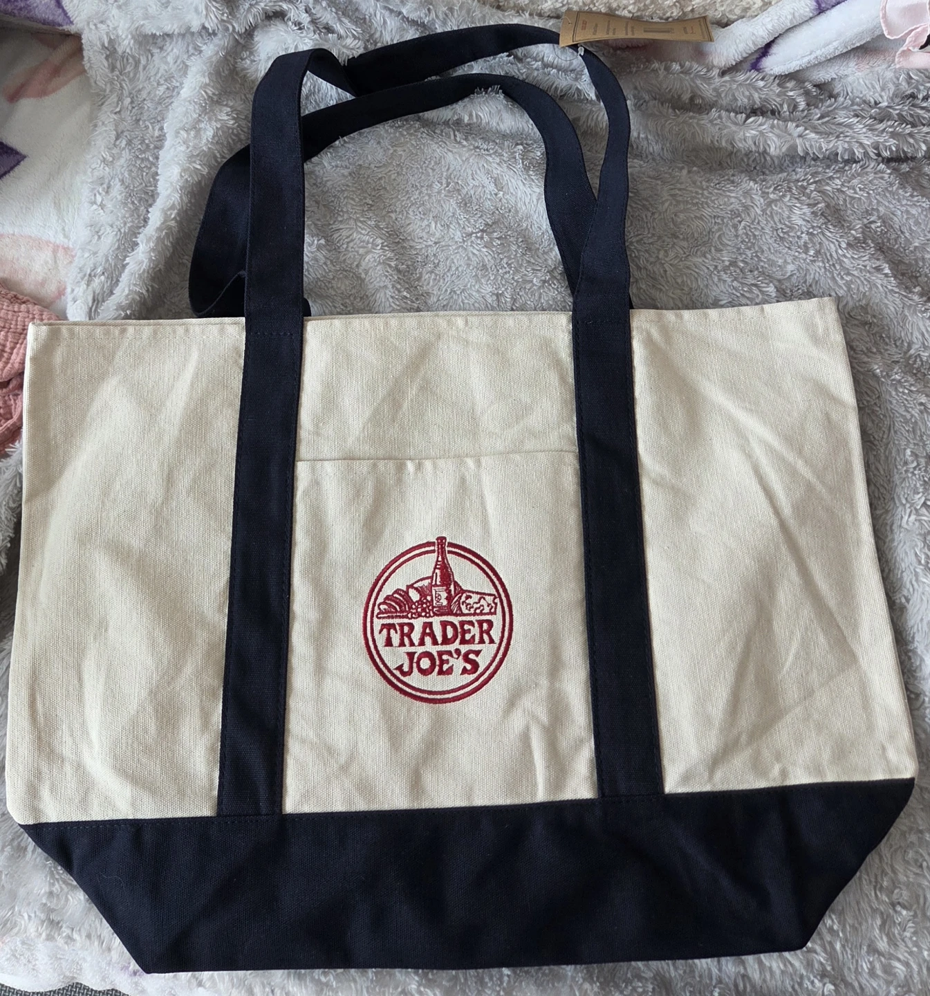 Large Trader Joe's Canvas Tote Bag - photo 2