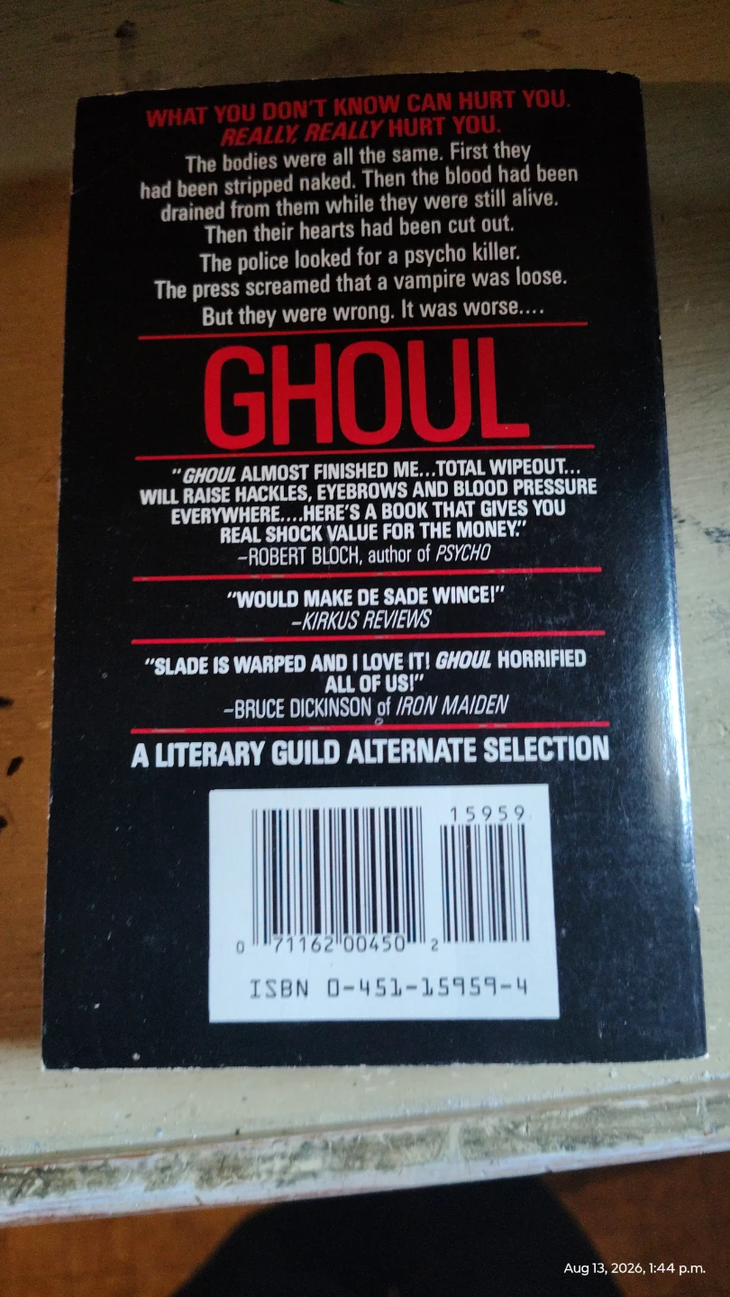 Ghoul by Michael Slade Paperback Book - photo 2