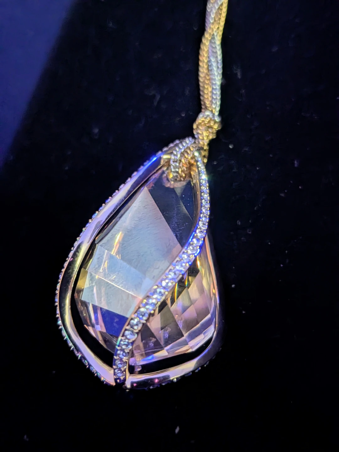 Swarsovski Teardrop Pendant Necklace - photo 2