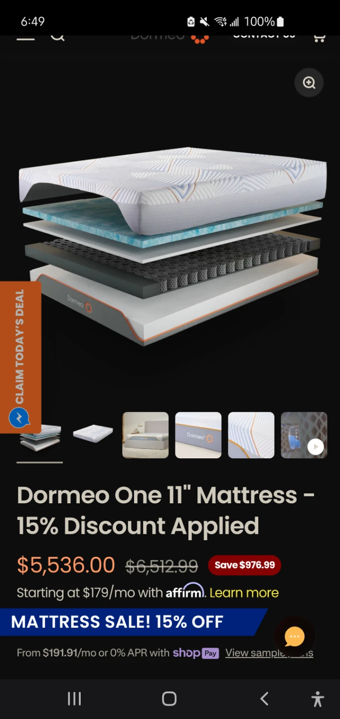 Dormeo One 11" Mattress and protective cover - photo 2