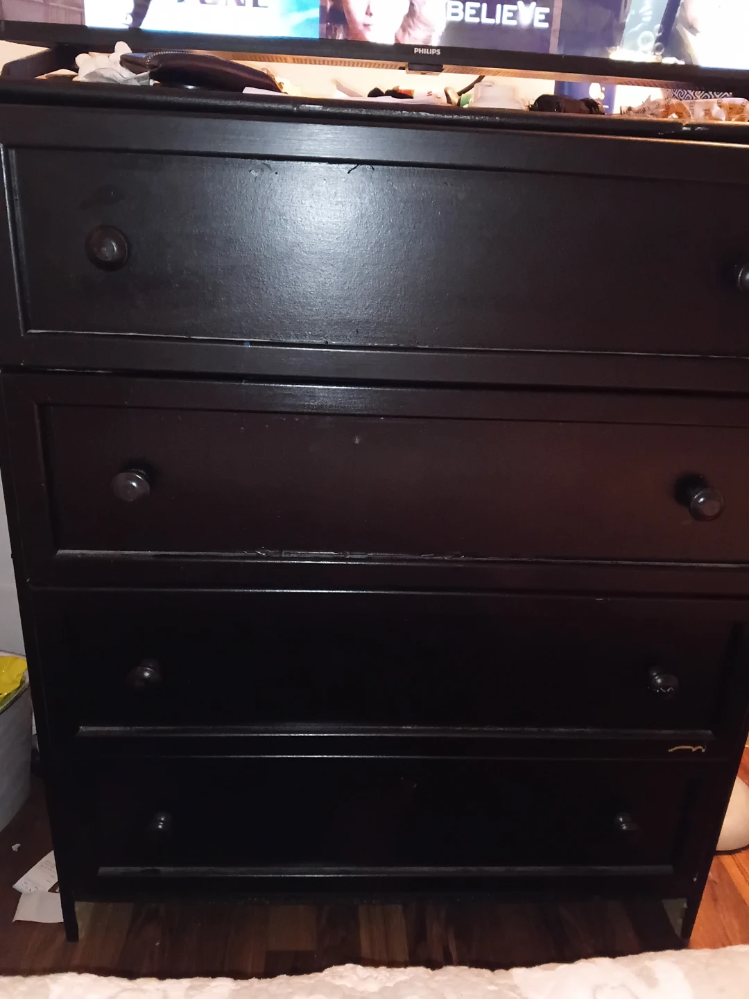 Black 4-Drawer Dresser