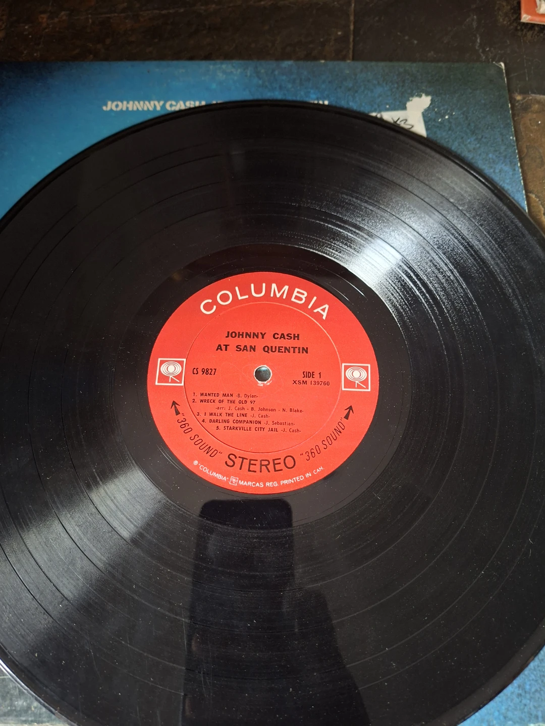 Johnny Cash At San Quentin Vinyl LP Record - photo 3