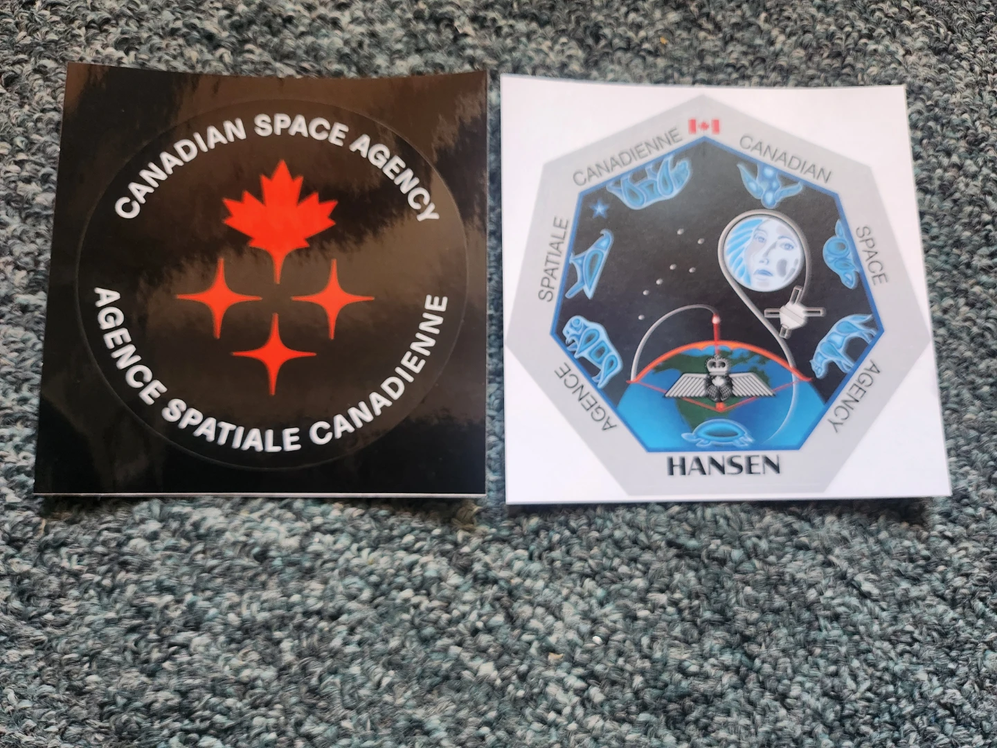 Canadian Space Agency and Hansen Artemis II Stickers