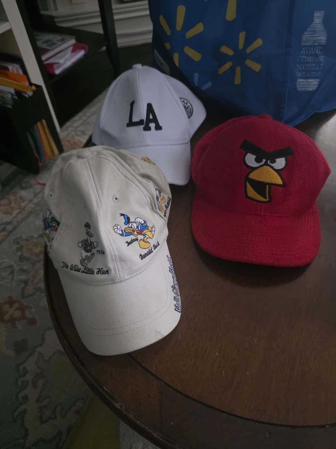 Bundle of 3 Hats: LA, Donald Duck, Angry Bird