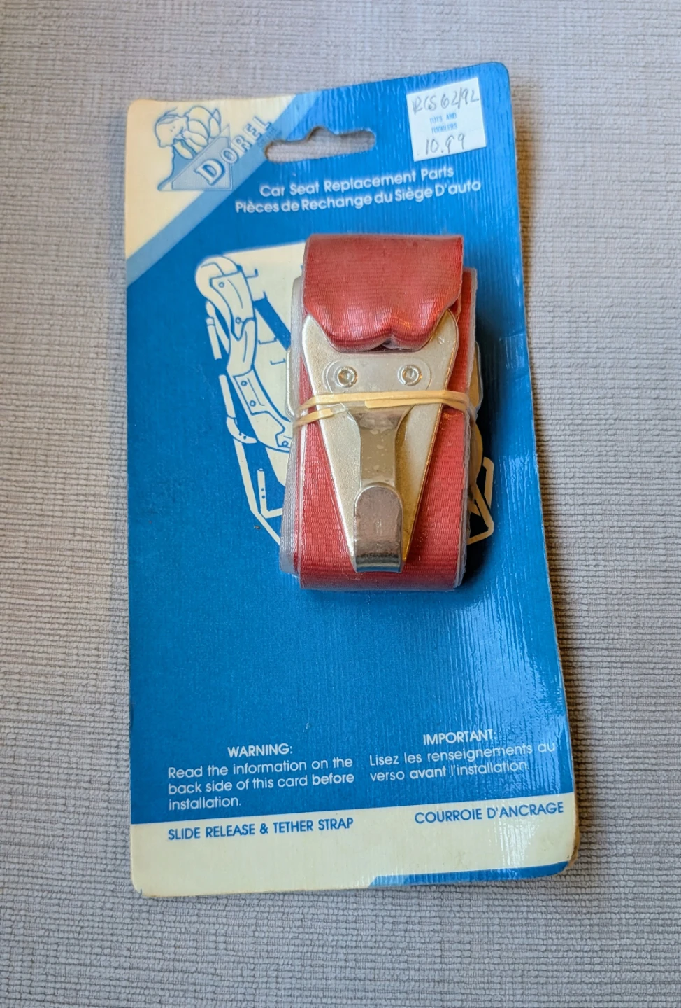 Dorel Car Seat Replacement Parts Slide Release & Tether Strap
