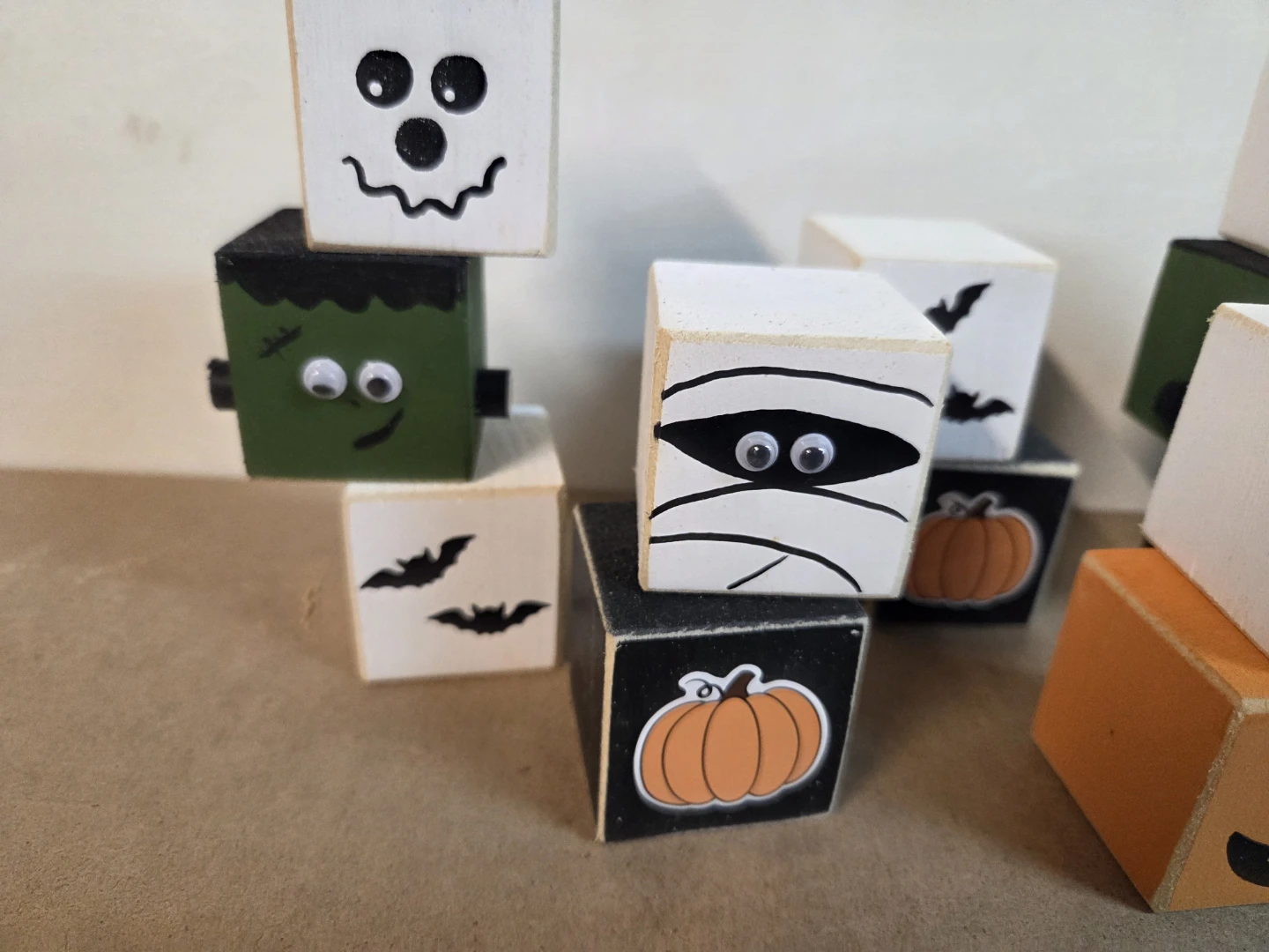 Handcrafted Halloween blocks - photo 2