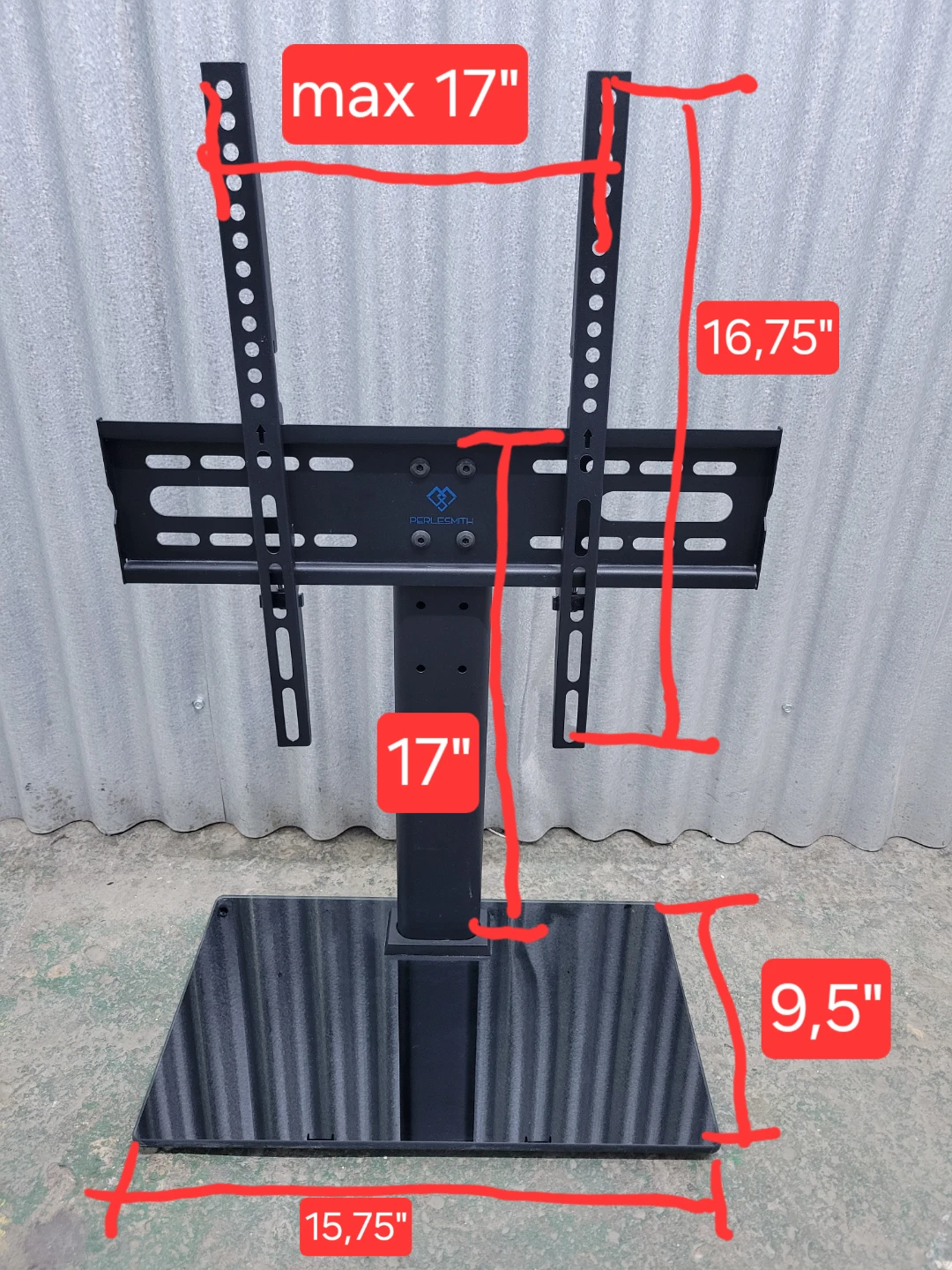 Black TV Stand with Base - photo 2