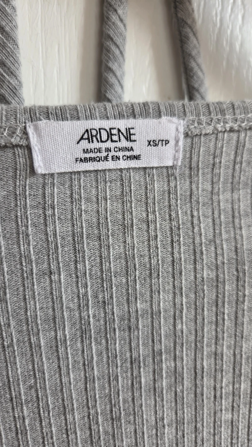Ardene Grey Ribbed Twist Front Crop Top XS/TP - photo 2