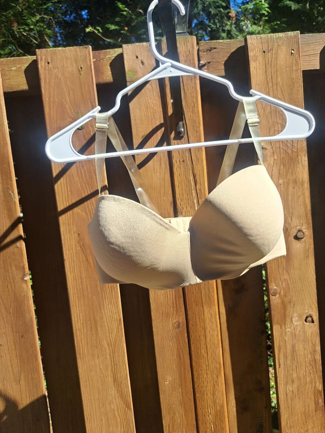 Beige Strapless Bra
