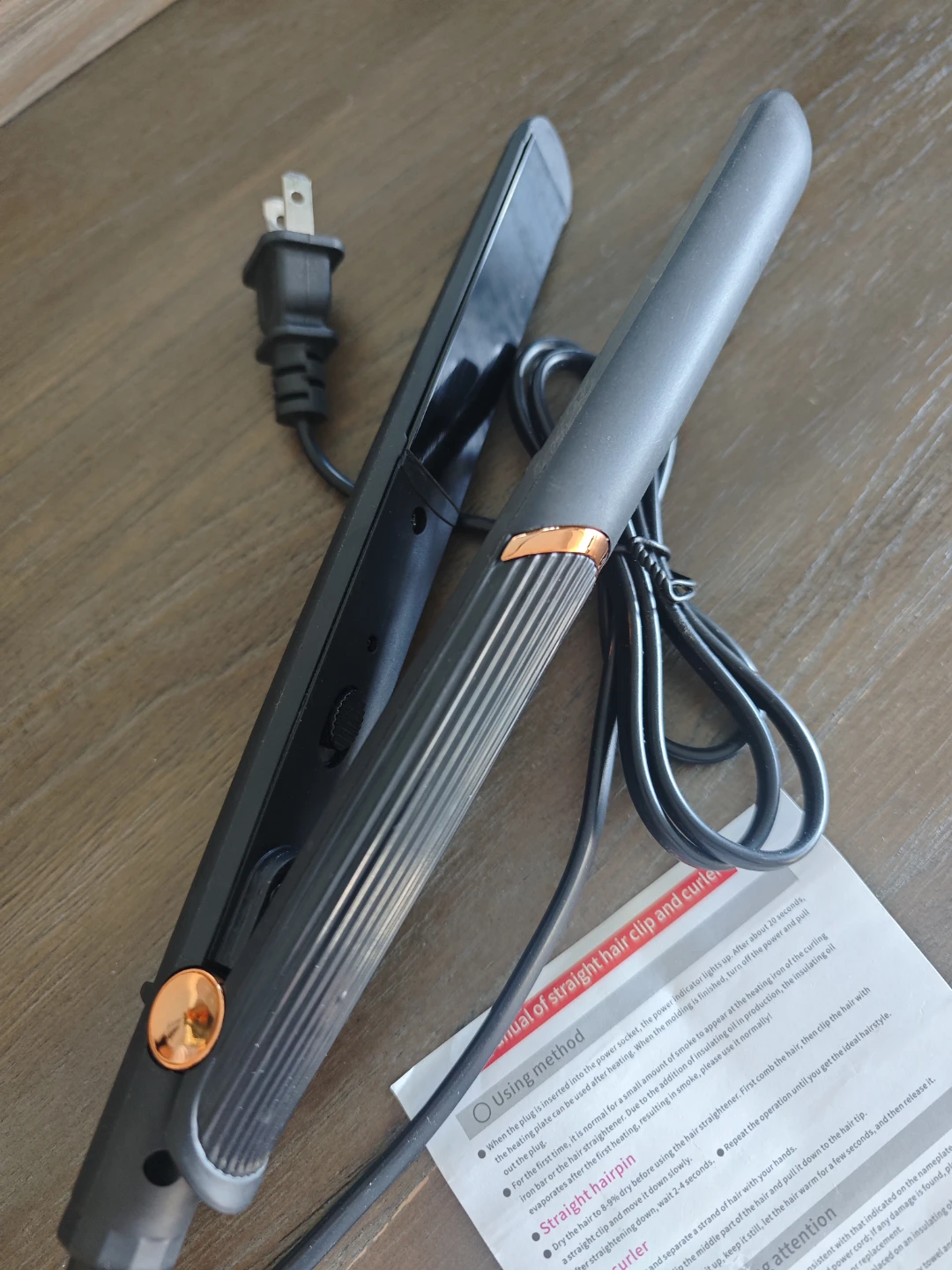 Black Straight Hair Clip and Curler