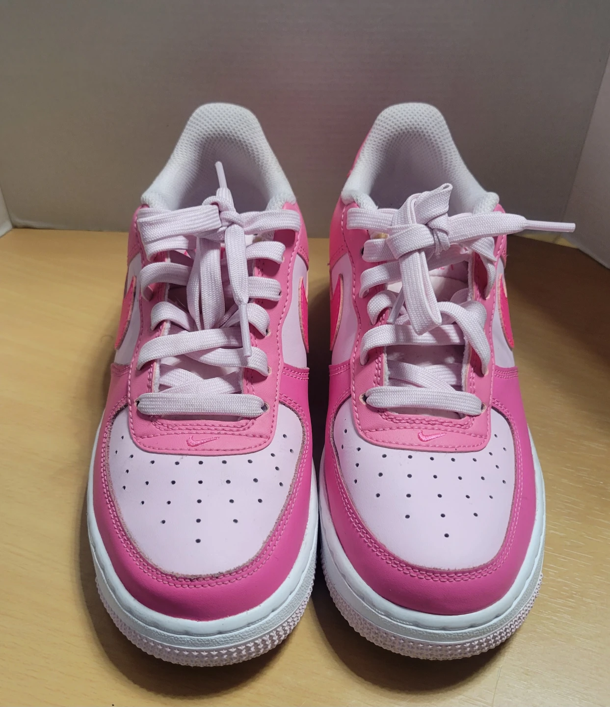 Nike Air Force 1 Youth Shoes Size 4Y Pink - photo 2