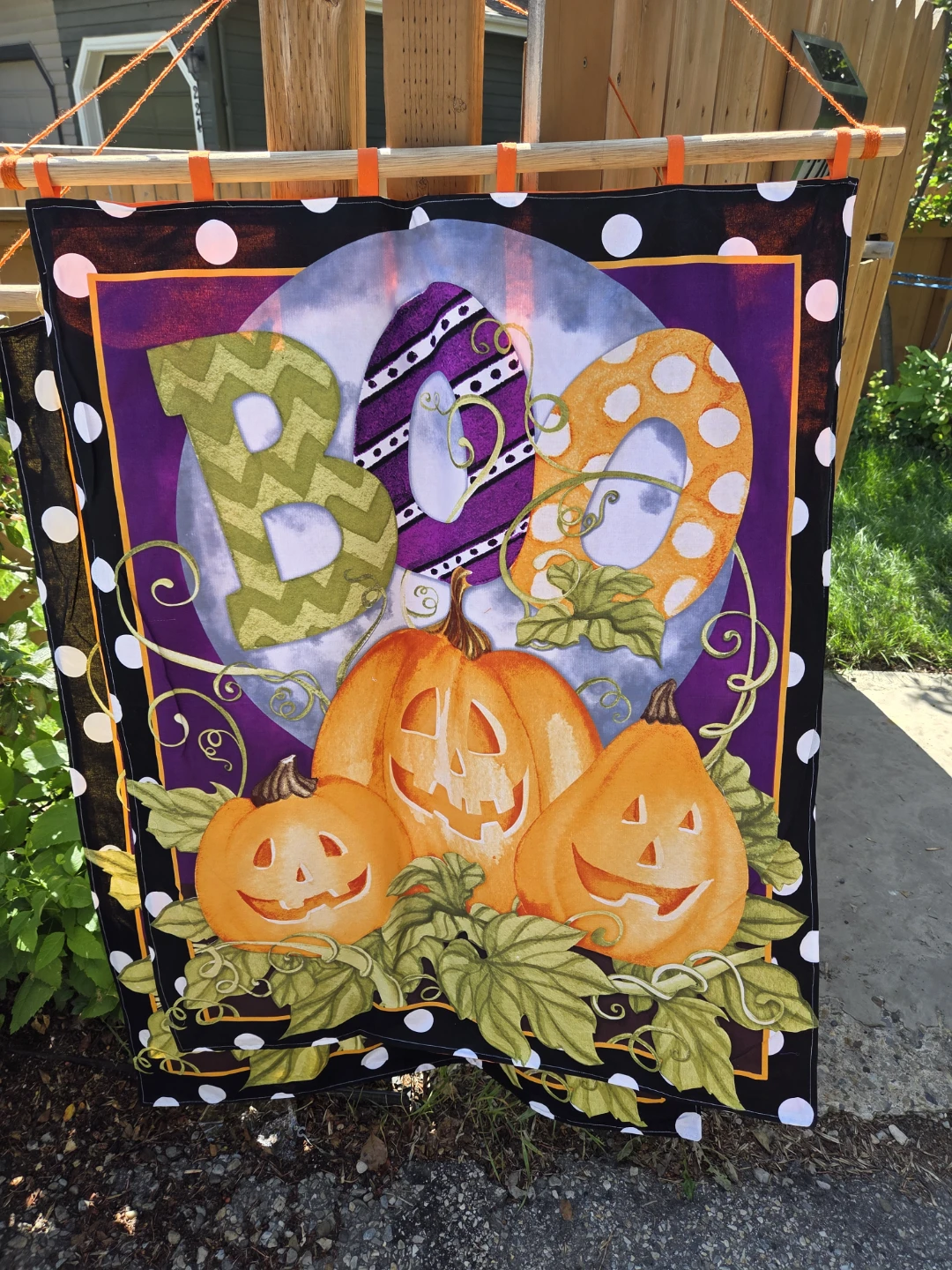3 Halloween "BOO" Pumpkin wall hanging - photo 3