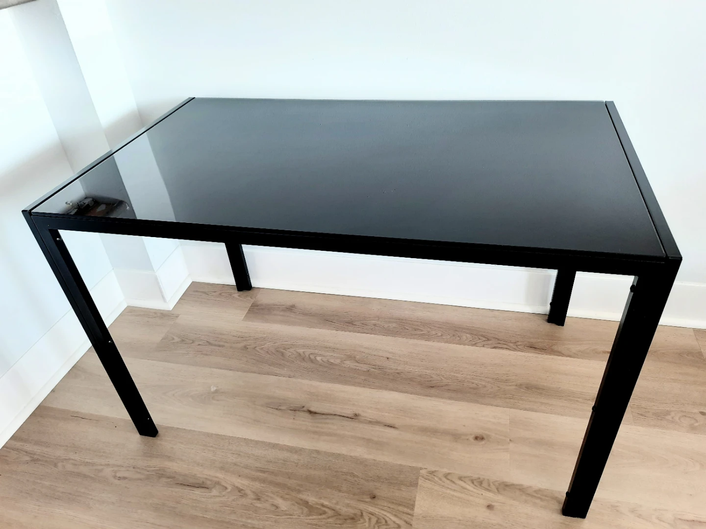 Black Glass Top Dining Table