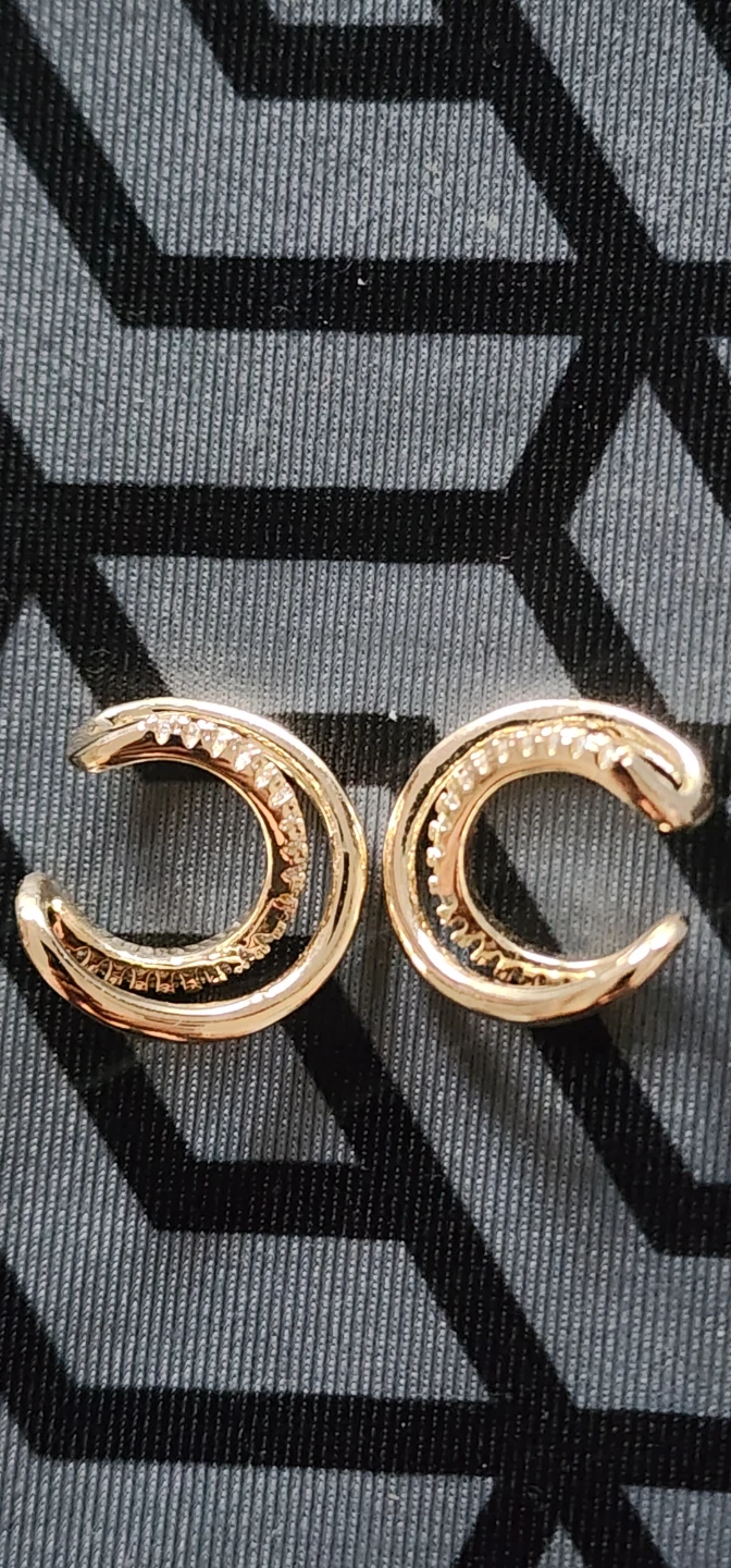 gold plated Ear Cuff Set with Rhinestones - photo 4