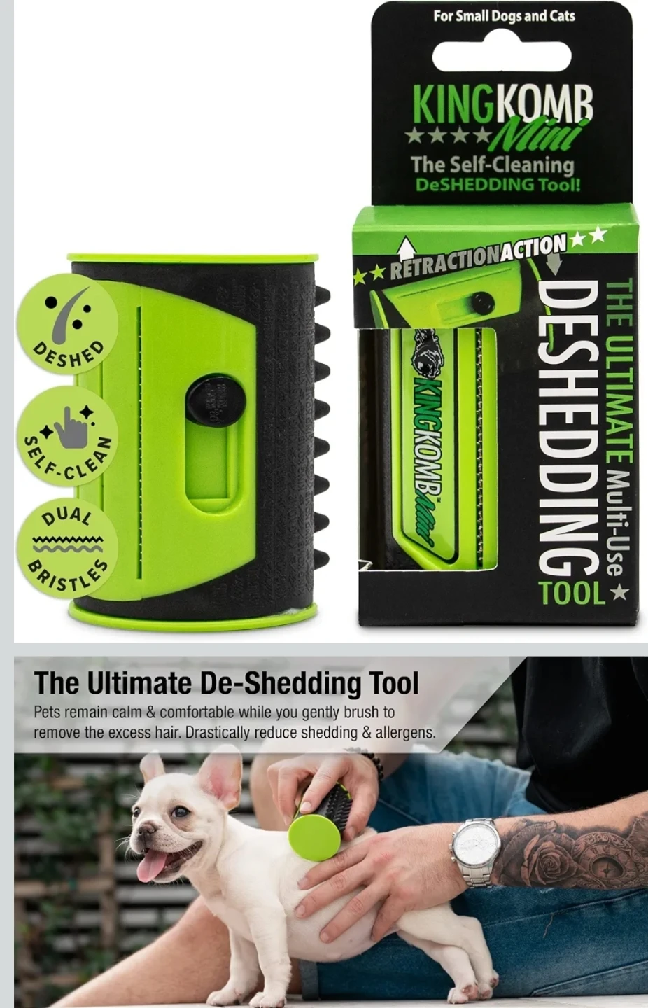 Self-Cleaning Pet De-Shedding Tool ( Pack of 3) - photo 3