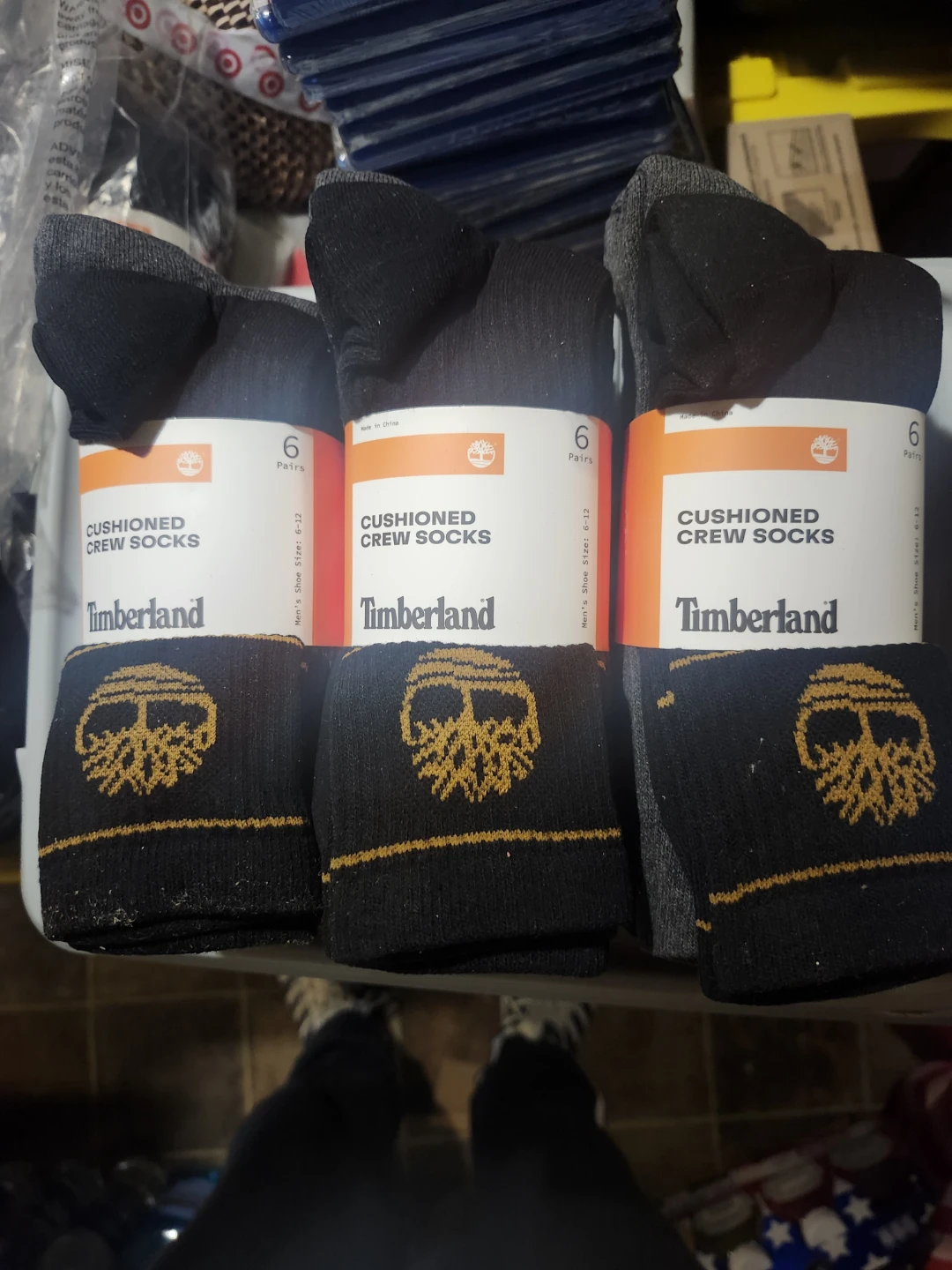 Timberland Men's Cushioned Crew Socks (3 Pairs)