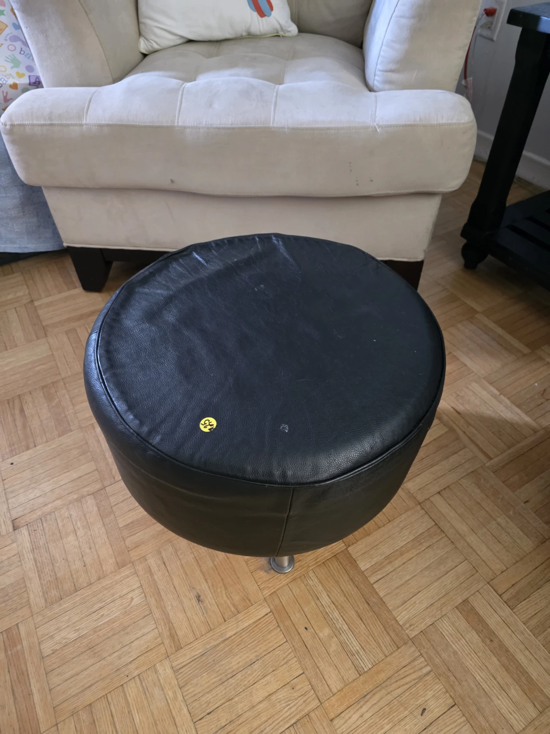 LEATHER OTTOMAN