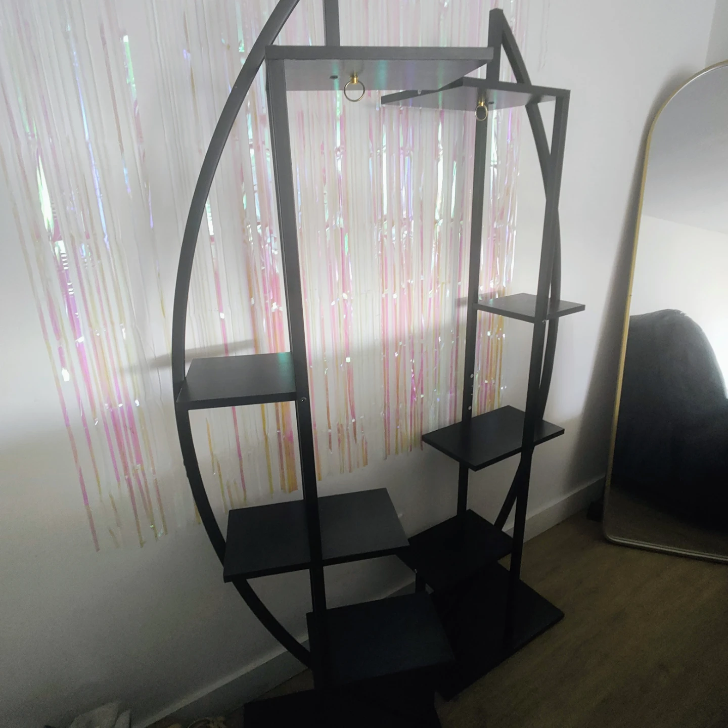 Black Metal Tiered Plant Stand Shelf - photo 2