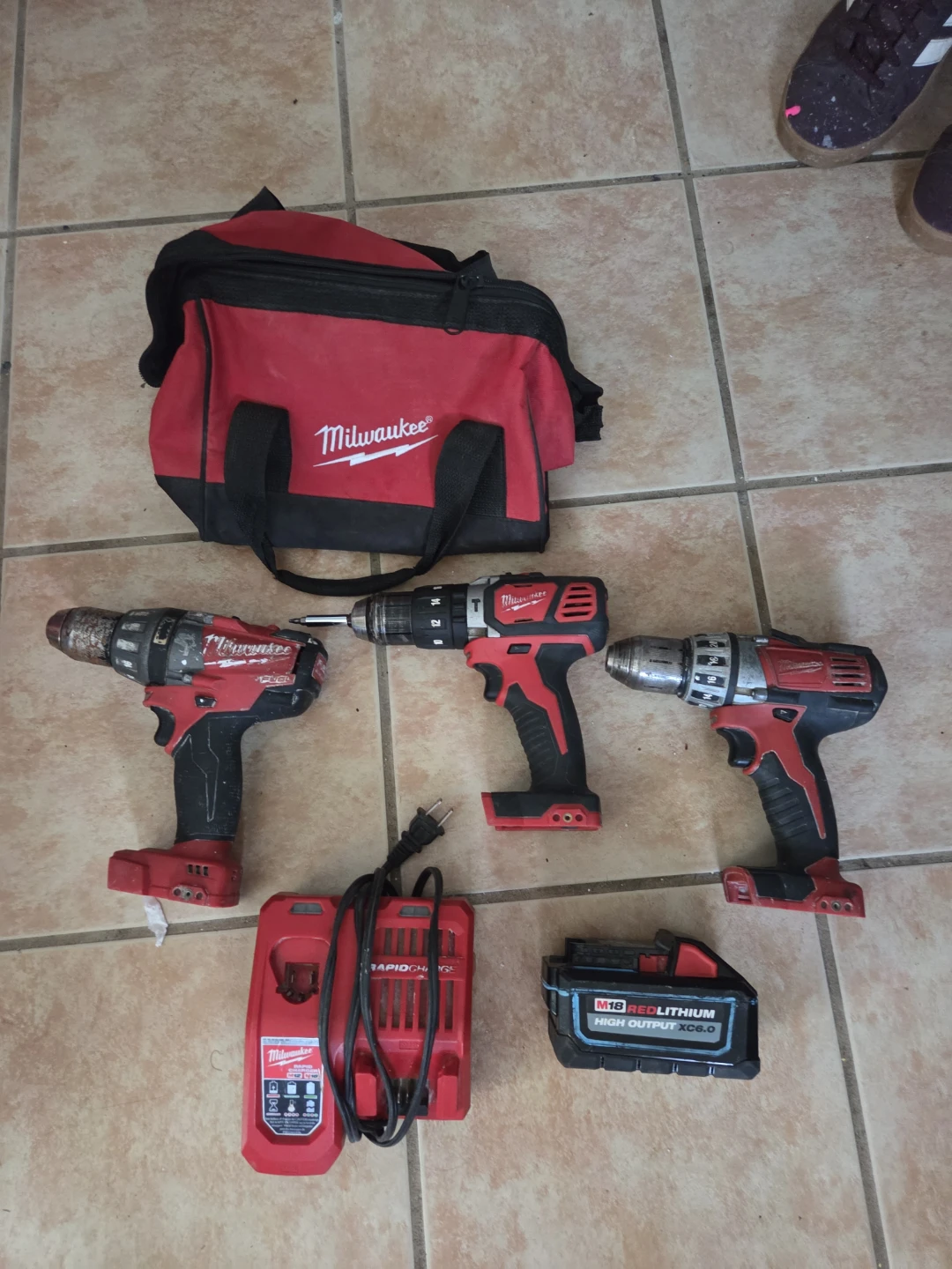 Milwaukee Cordless Drill set with 6.0