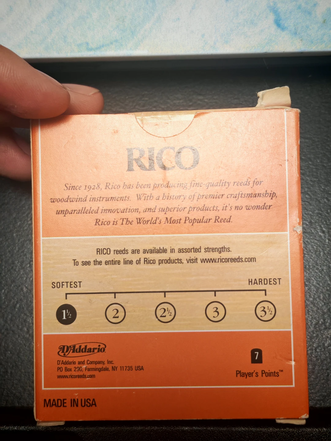 Rico Alto Saxophone Reeds 1 1/2 - photo 3