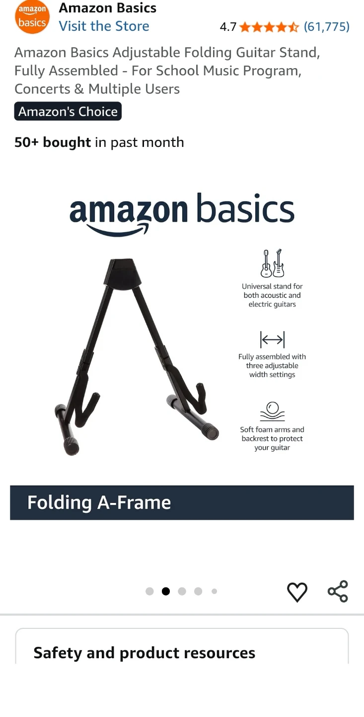 Adjustable Folding Guitar Stand - photo 4