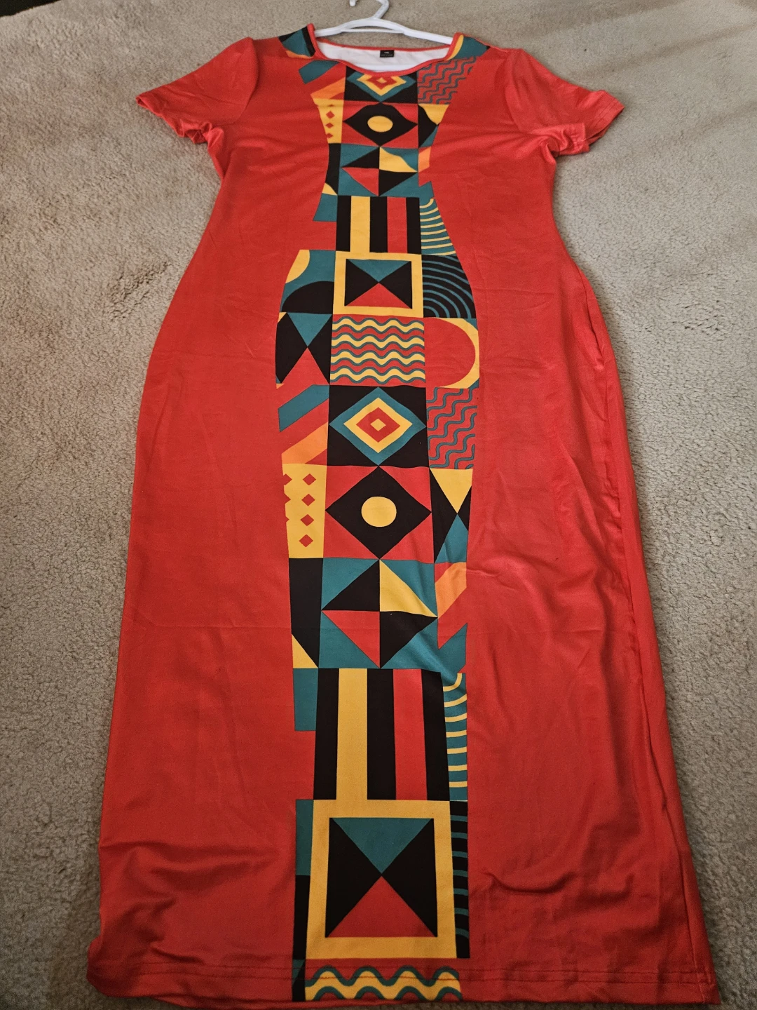 Maxi Dress with Geometric Print - photo 2