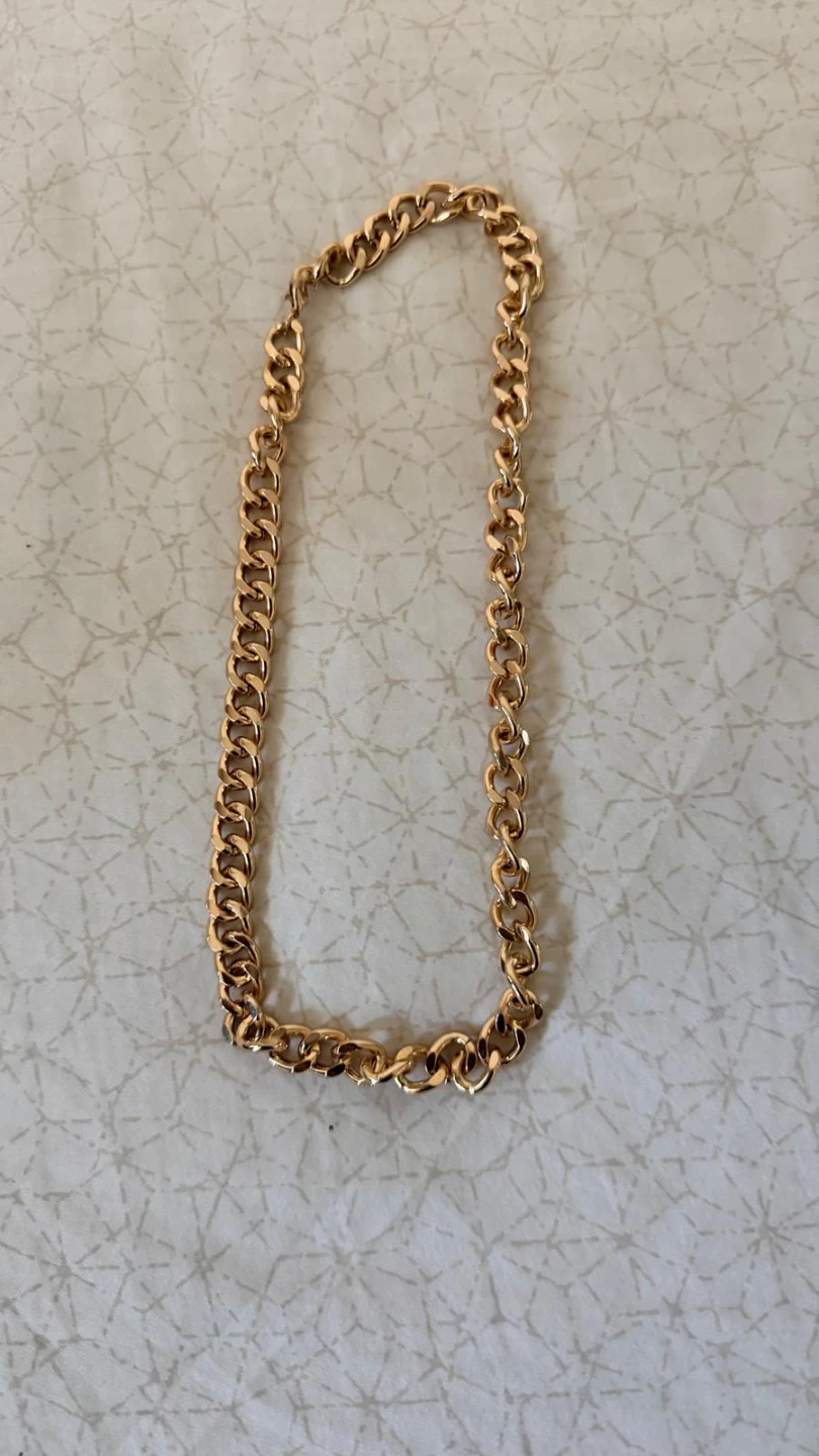 Gold coloured chain necklace - photo 2