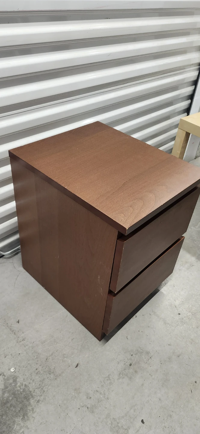 Brown 2-Drawer Nightstand - photo 3