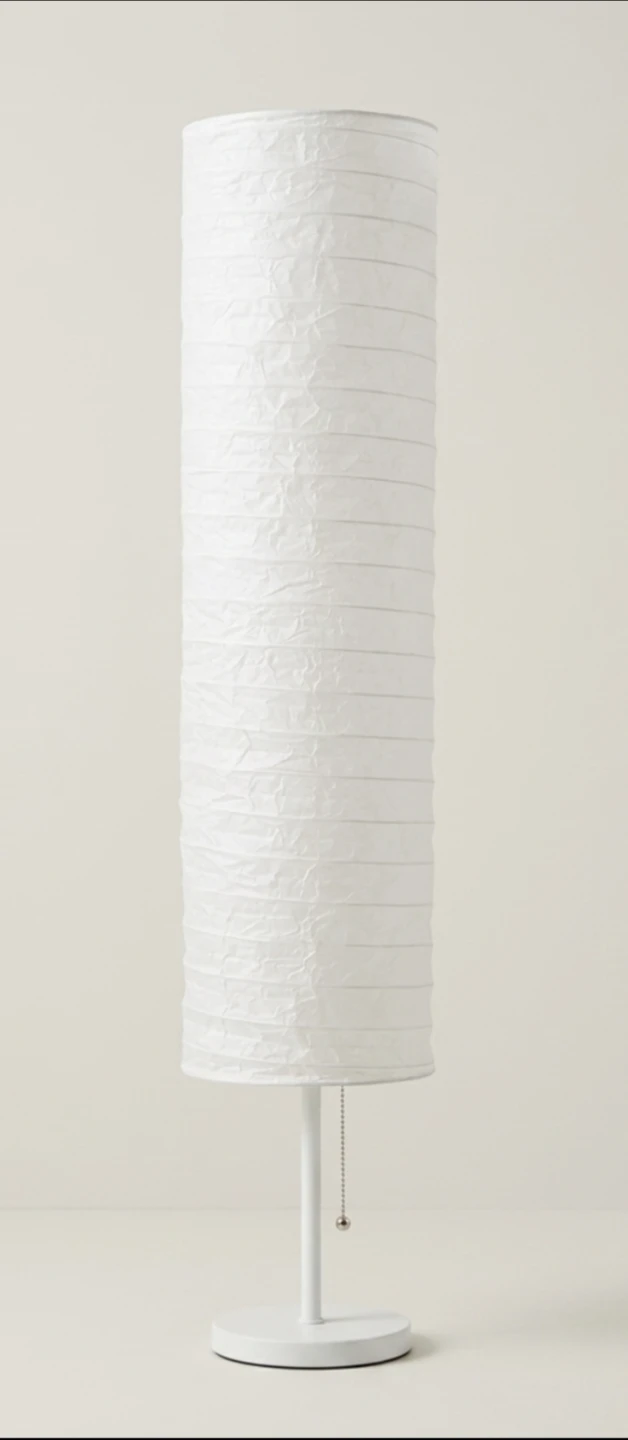 White Paper Lantern Floor Lamp with Bulb