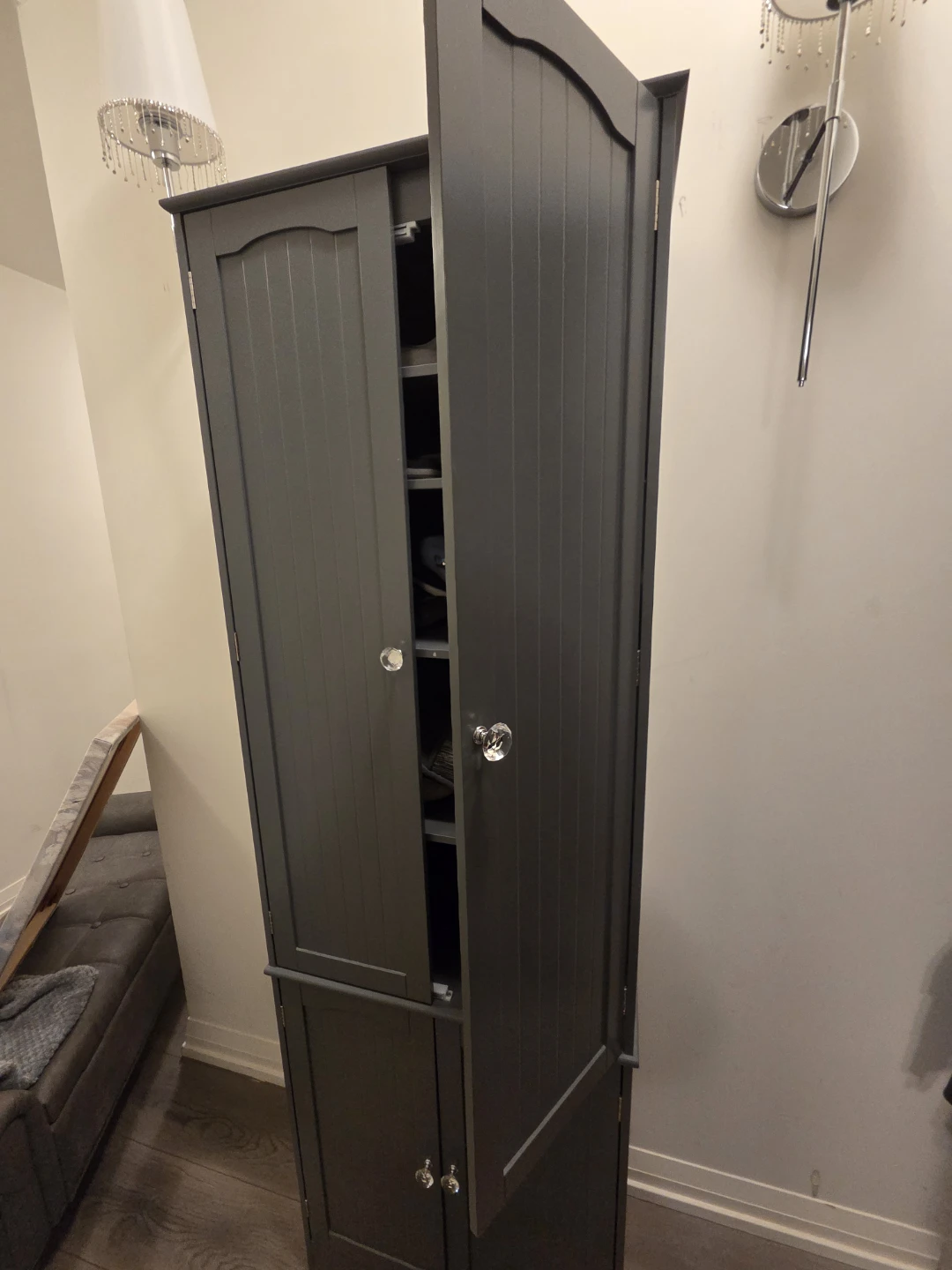 Grey Tall Storage Cabinet - photo 4