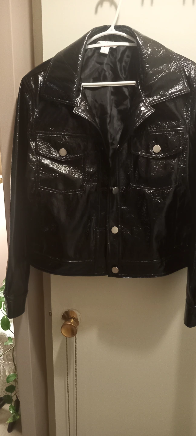 Women's Joe Fresh Black Shiny Jacket
