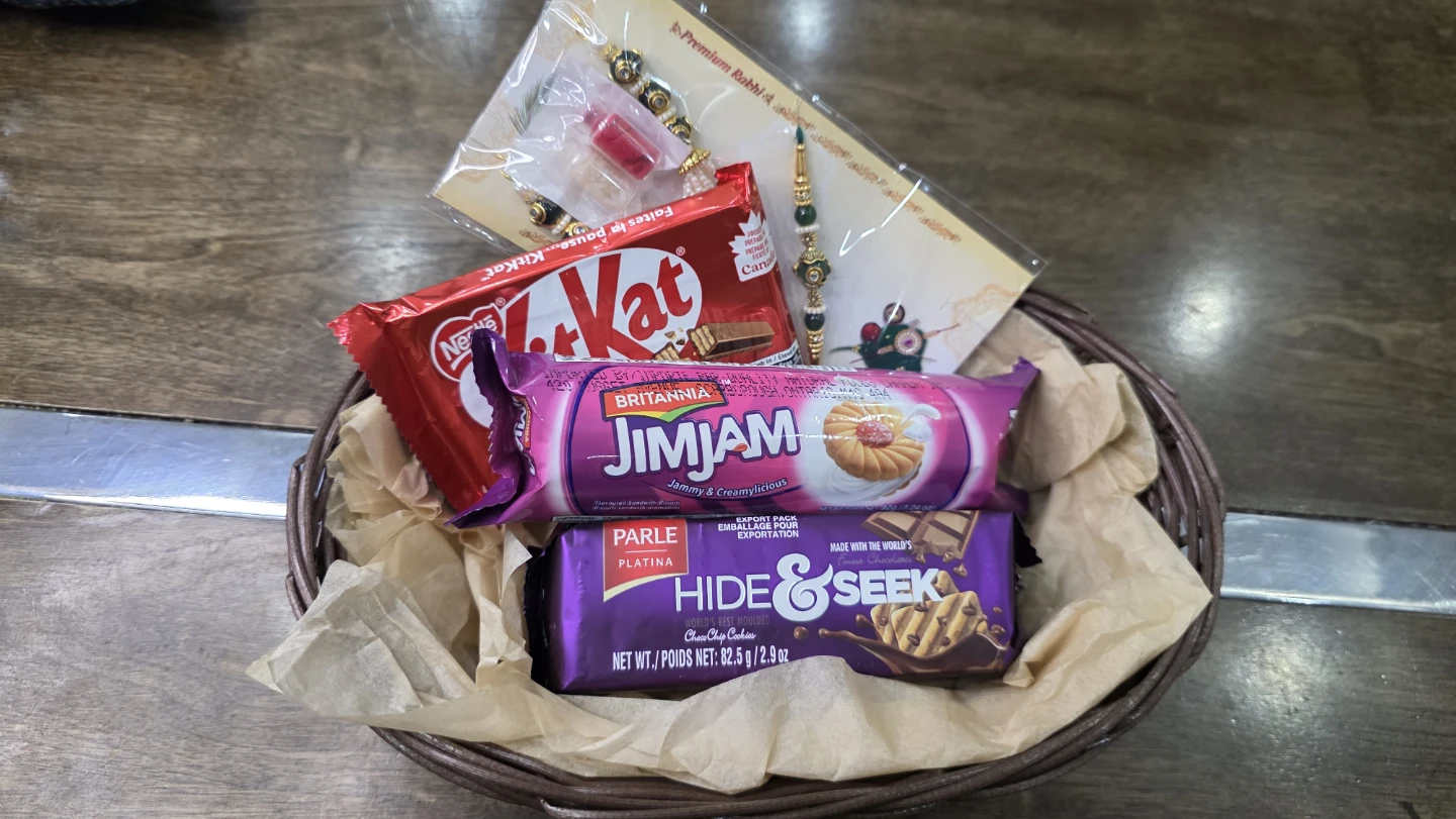 Rakhi Gift Basket with Snacks